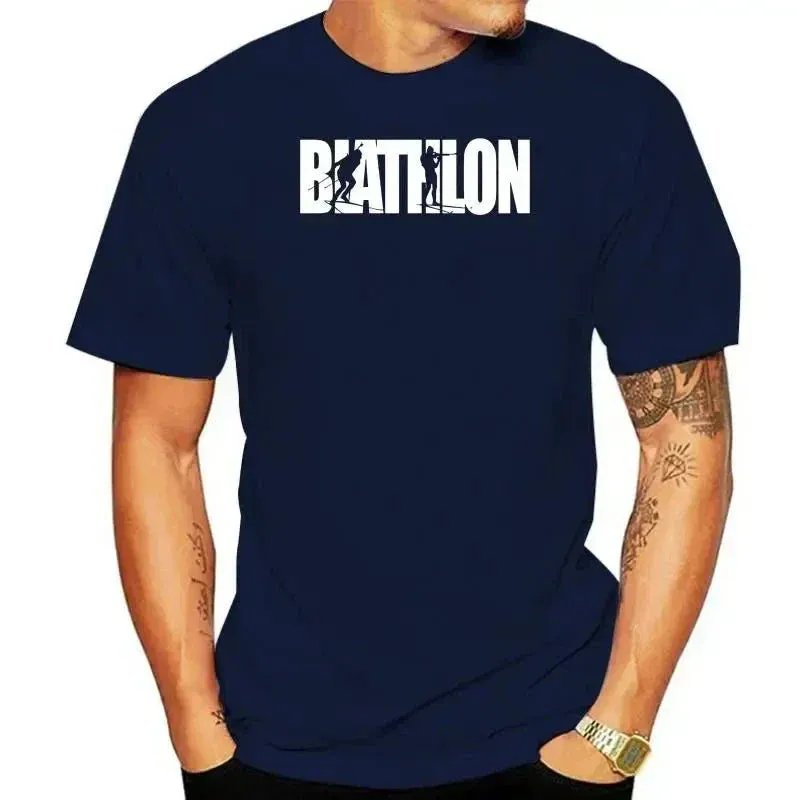 shirt featuring biathlon winter sport text print Excellent