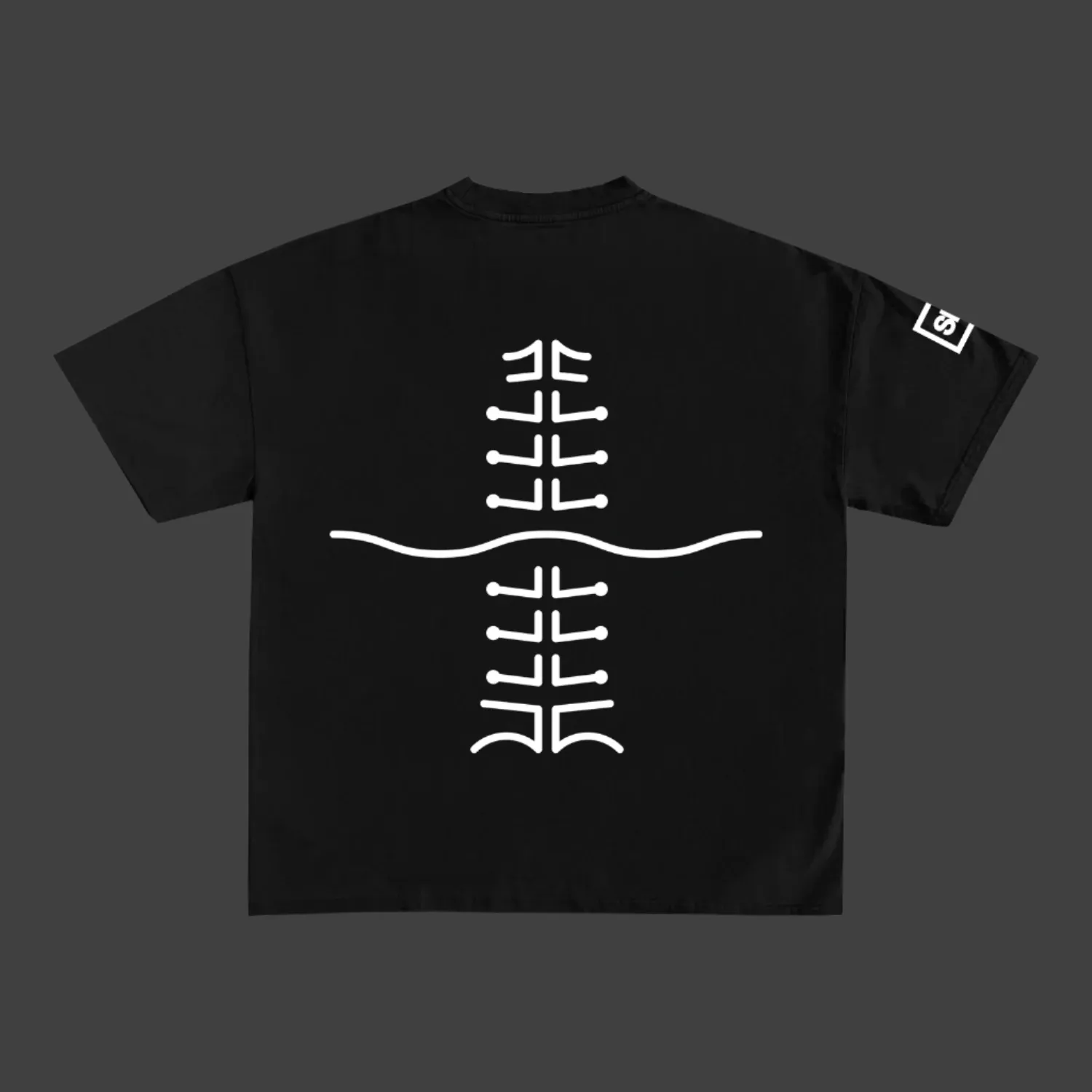Spine Icon Black Tee