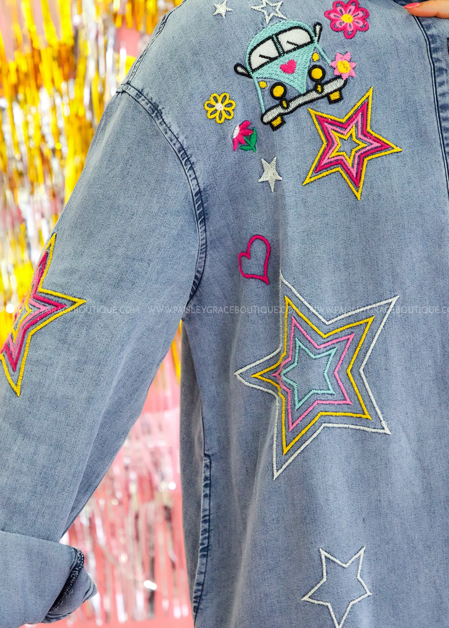 Sun and Done Embroidered Long Shacket