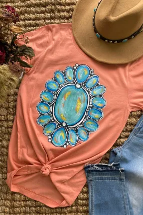 Sunset Turquoise tee