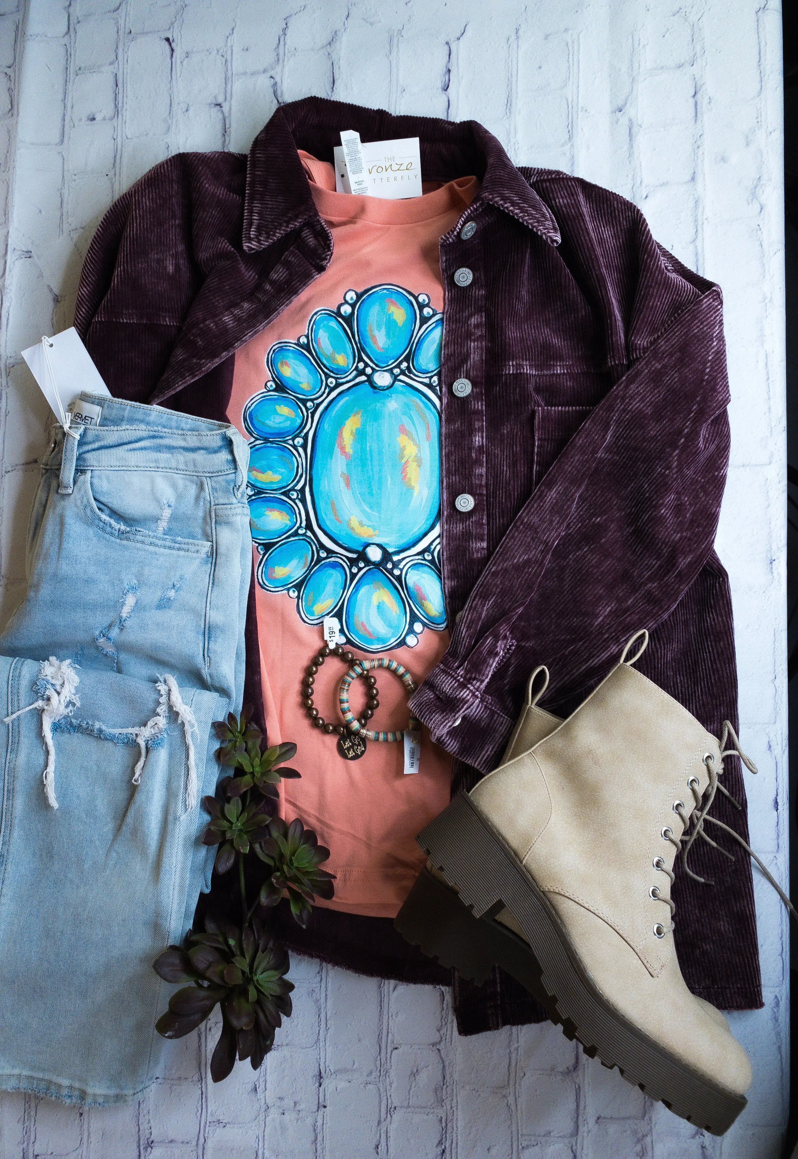 Sunset Turquoise tee