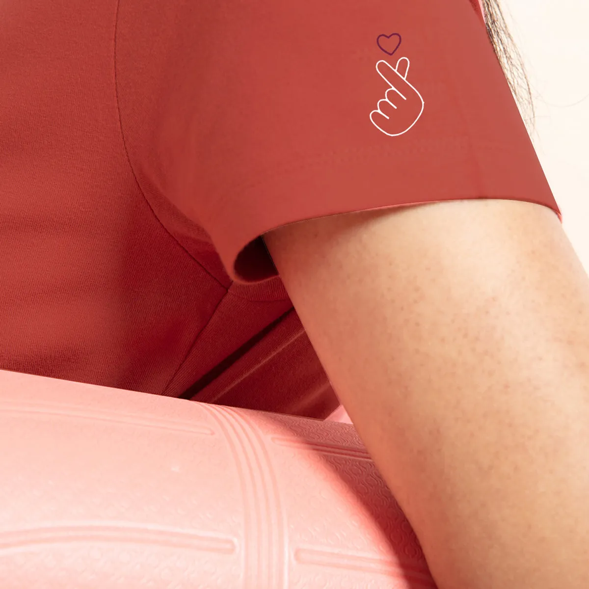 Super Comfy Cotton Stretch Classic Solid T-Shirt-NYLE216-Essential Stretch Cotton Tee In Relaxed Fit , Nykd All Day-NYLE216-Hot Sauce