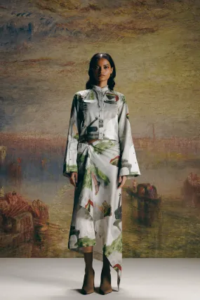 Surrealist Nehru Jacket & Skirt Co-ord