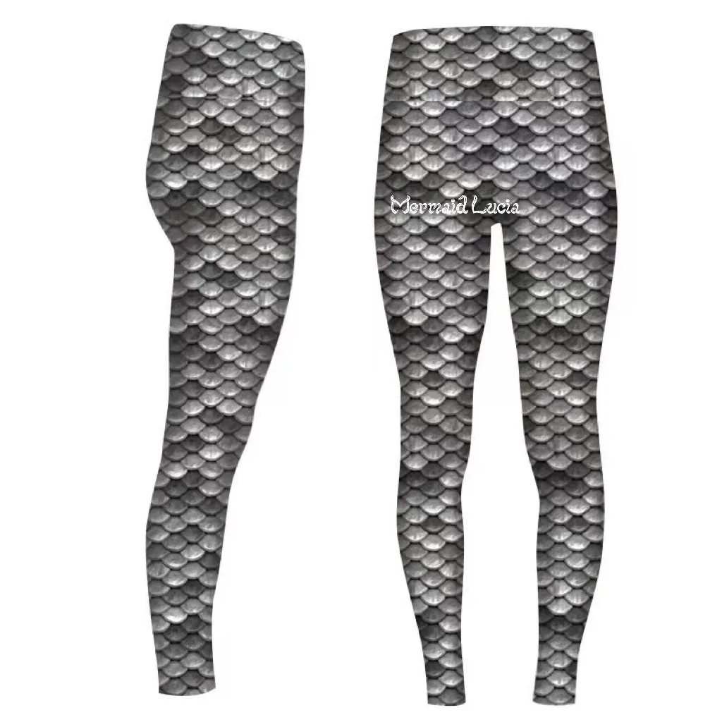 Swimmable Silicone Fin Scale Pants Mermaid Merman Tights Trousers