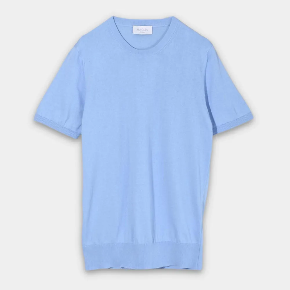 T-shirt Short Sleeve 100% Cotton - Blue