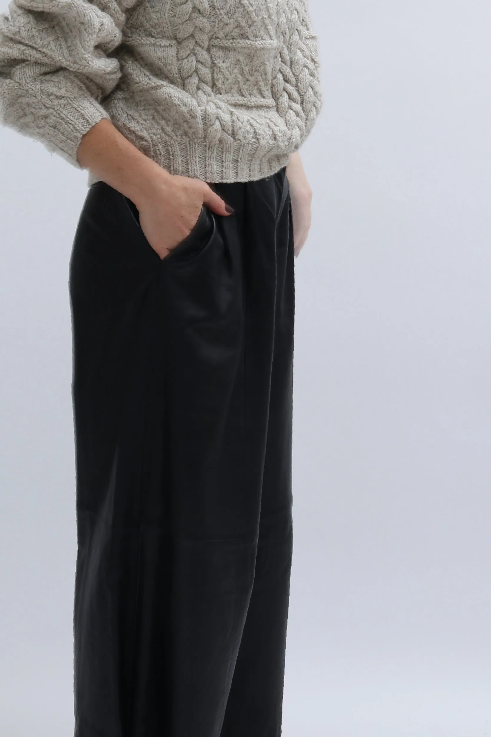 TIBI LEATHER CULOTTES