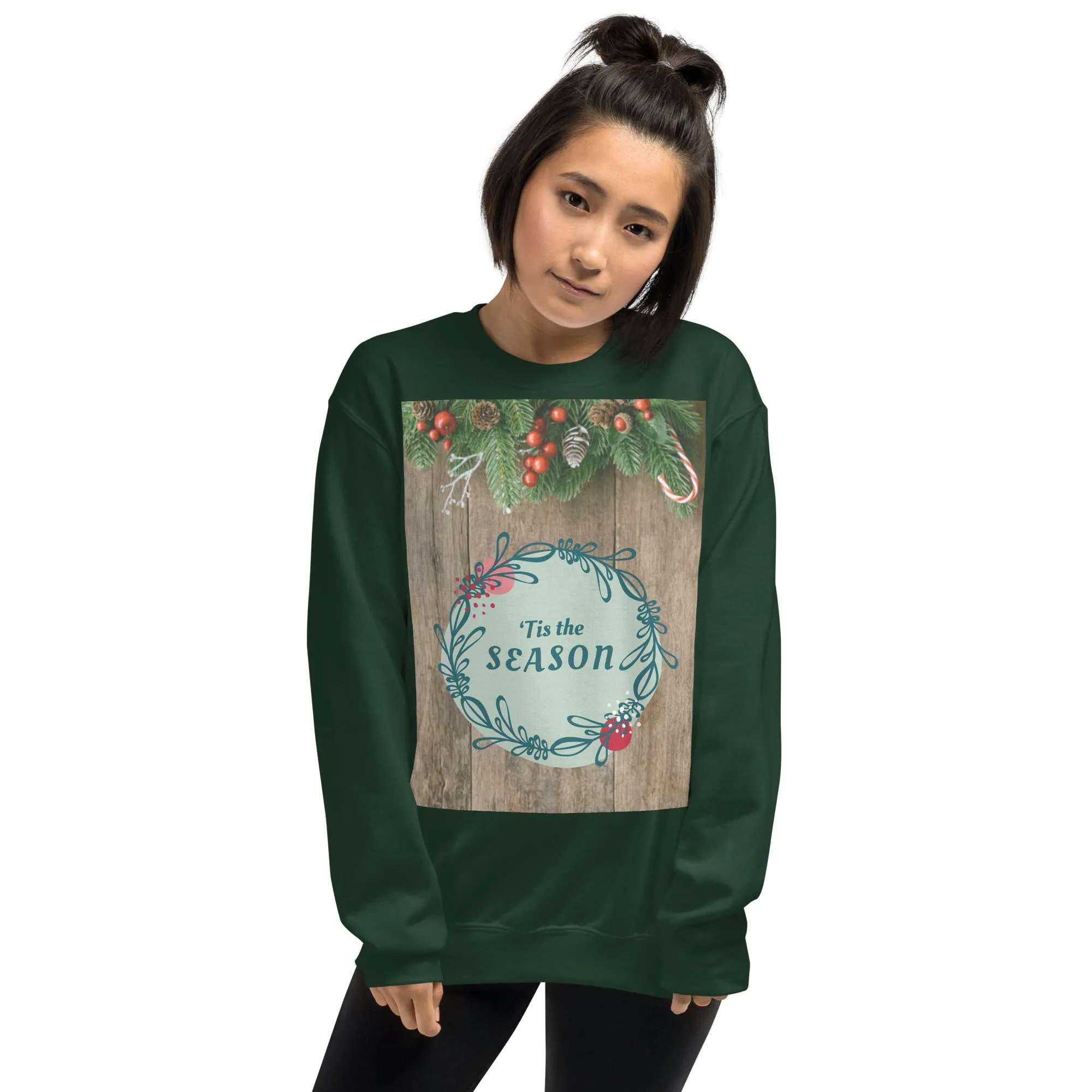 Tis The Season Christmas Sweatshirt (Glamourange Christmas Sweatshirt Womens)