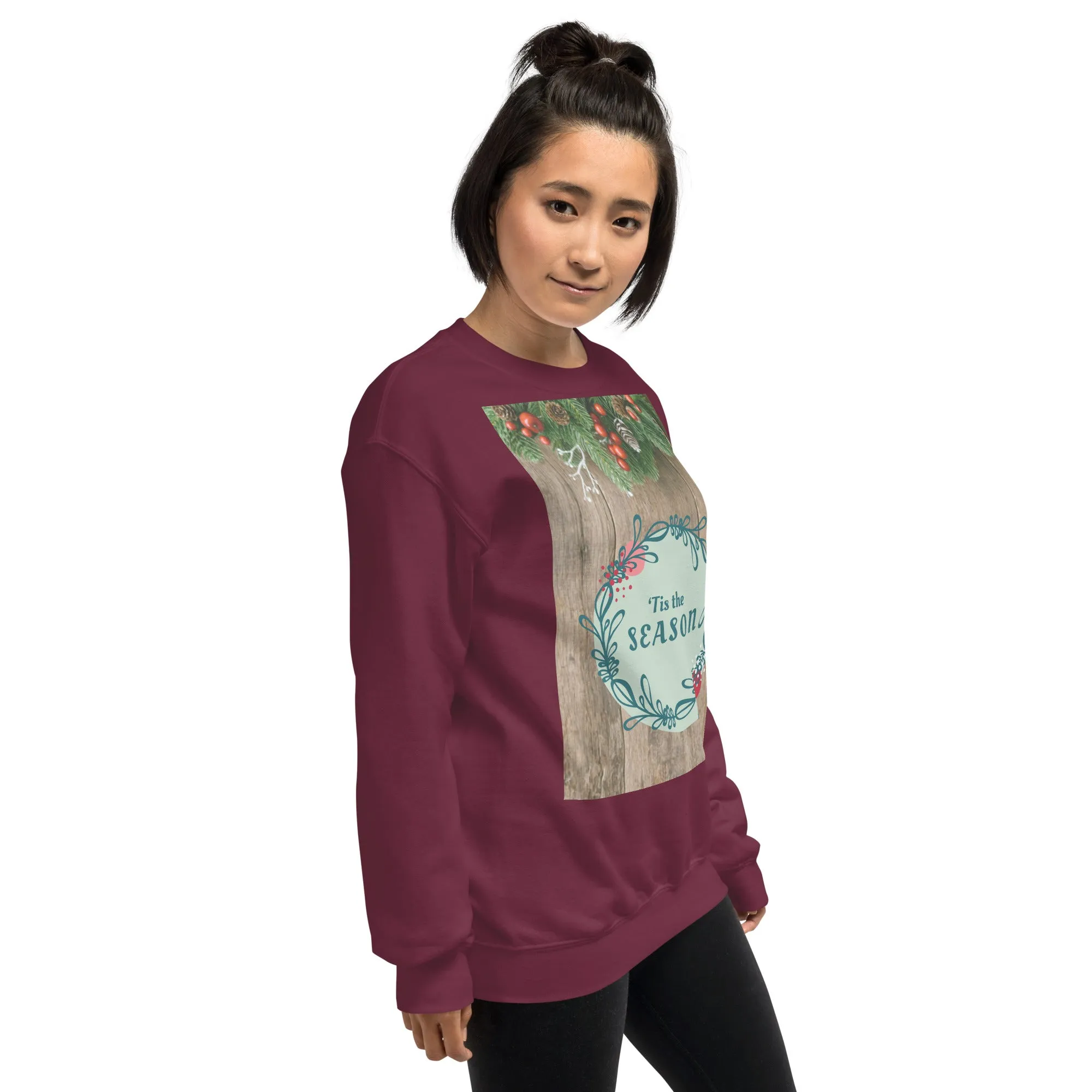 Tis The Season Christmas Sweatshirt (Glamourange Christmas Sweatshirt Womens)