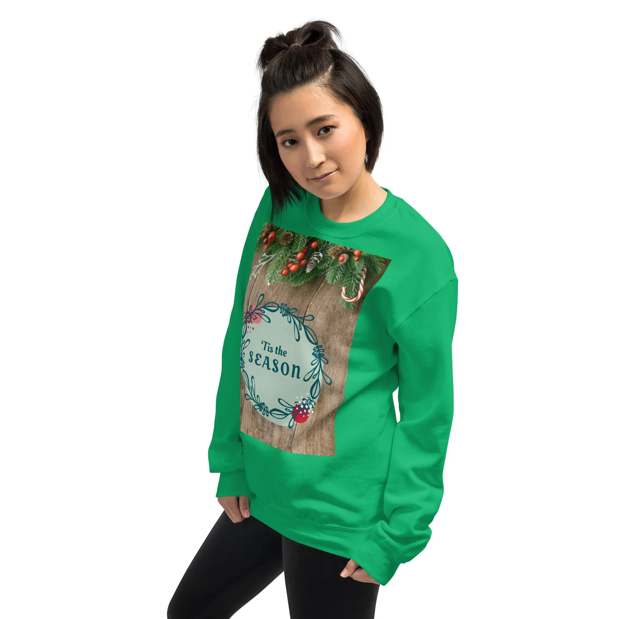 Tis The Season Christmas Sweatshirt (Glamourange Christmas Sweatshirt Womens)