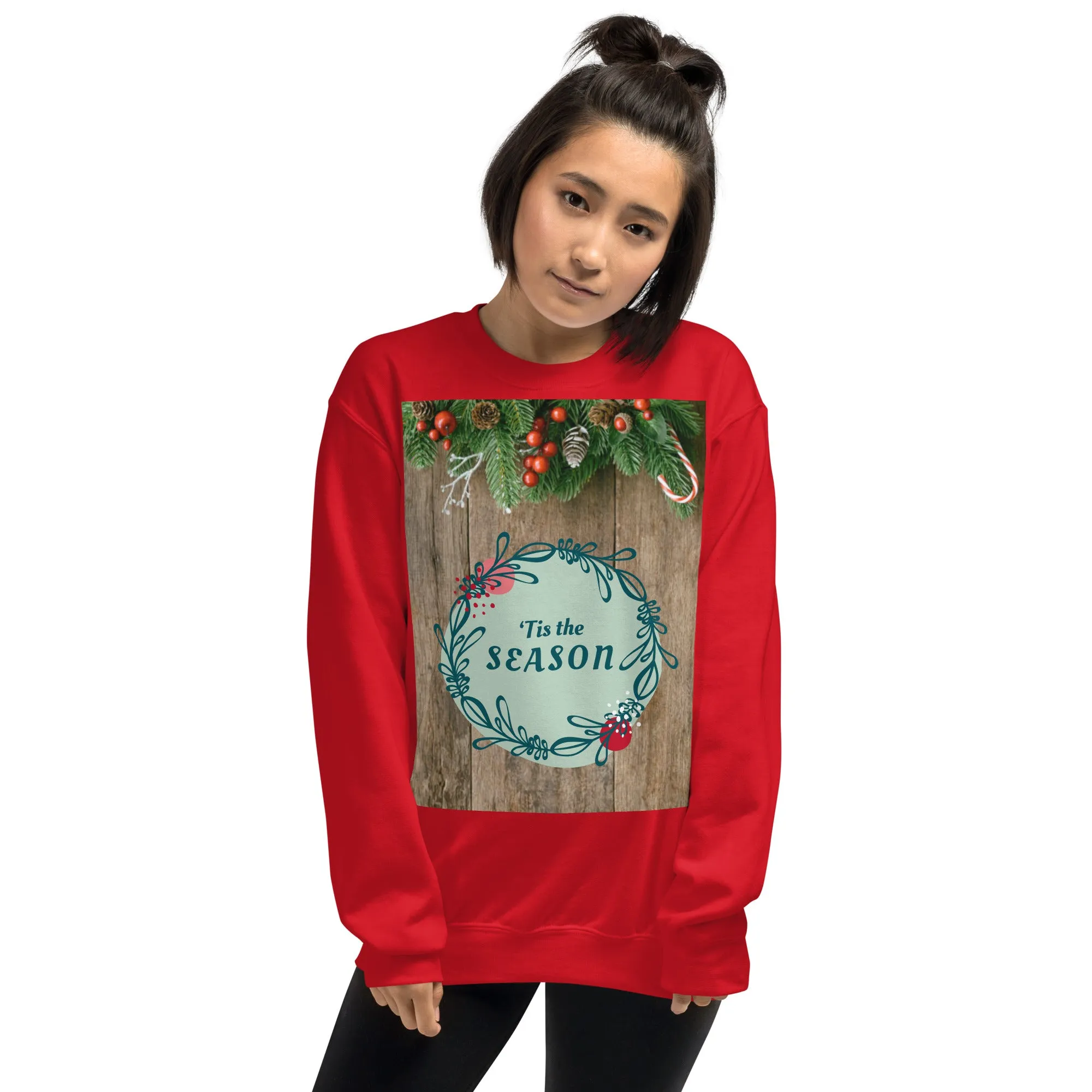 Tis The Season Christmas Sweatshirt (Glamourange Christmas Sweatshirt Womens)