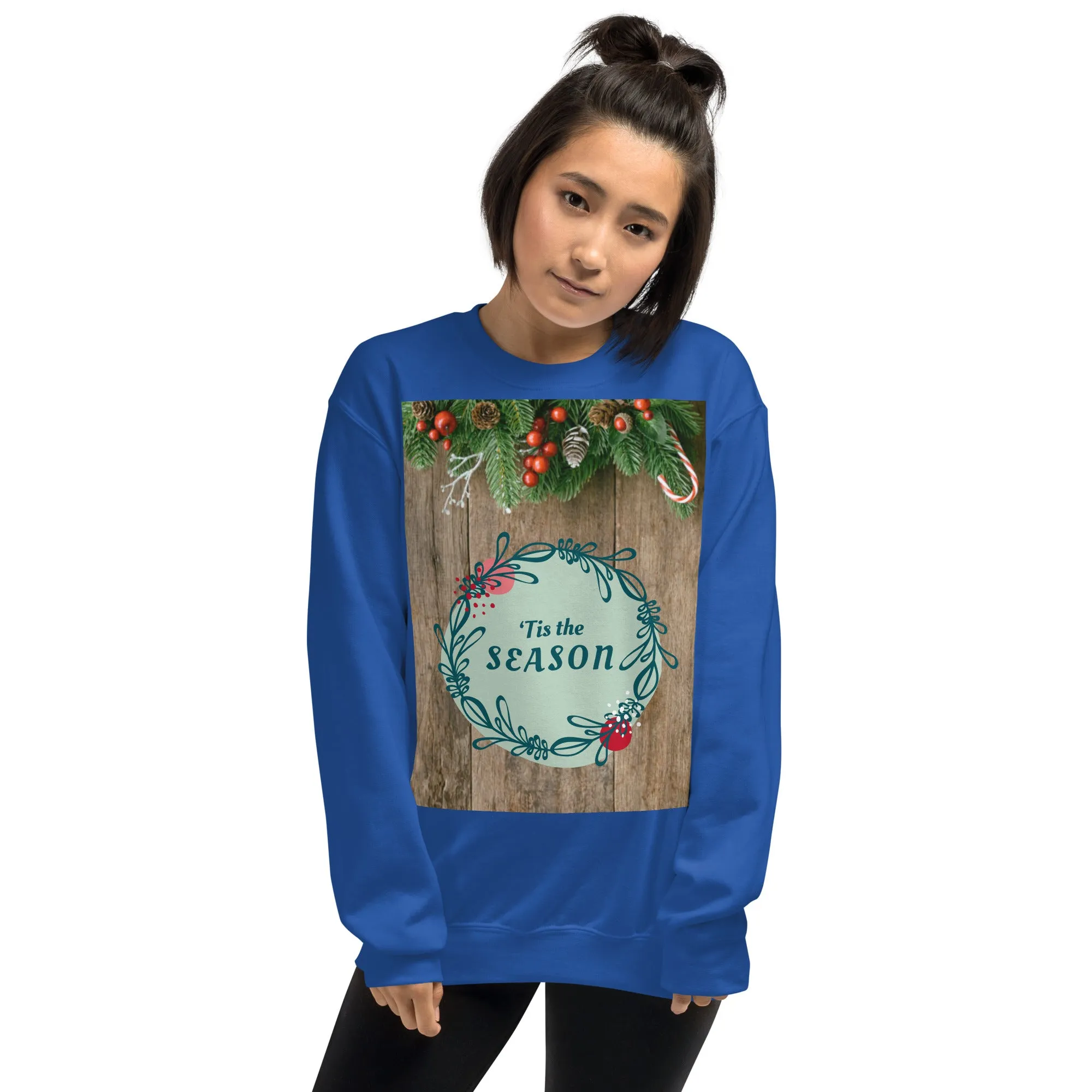 Tis The Season Christmas Sweatshirt (Glamourange Christmas Sweatshirt Womens)