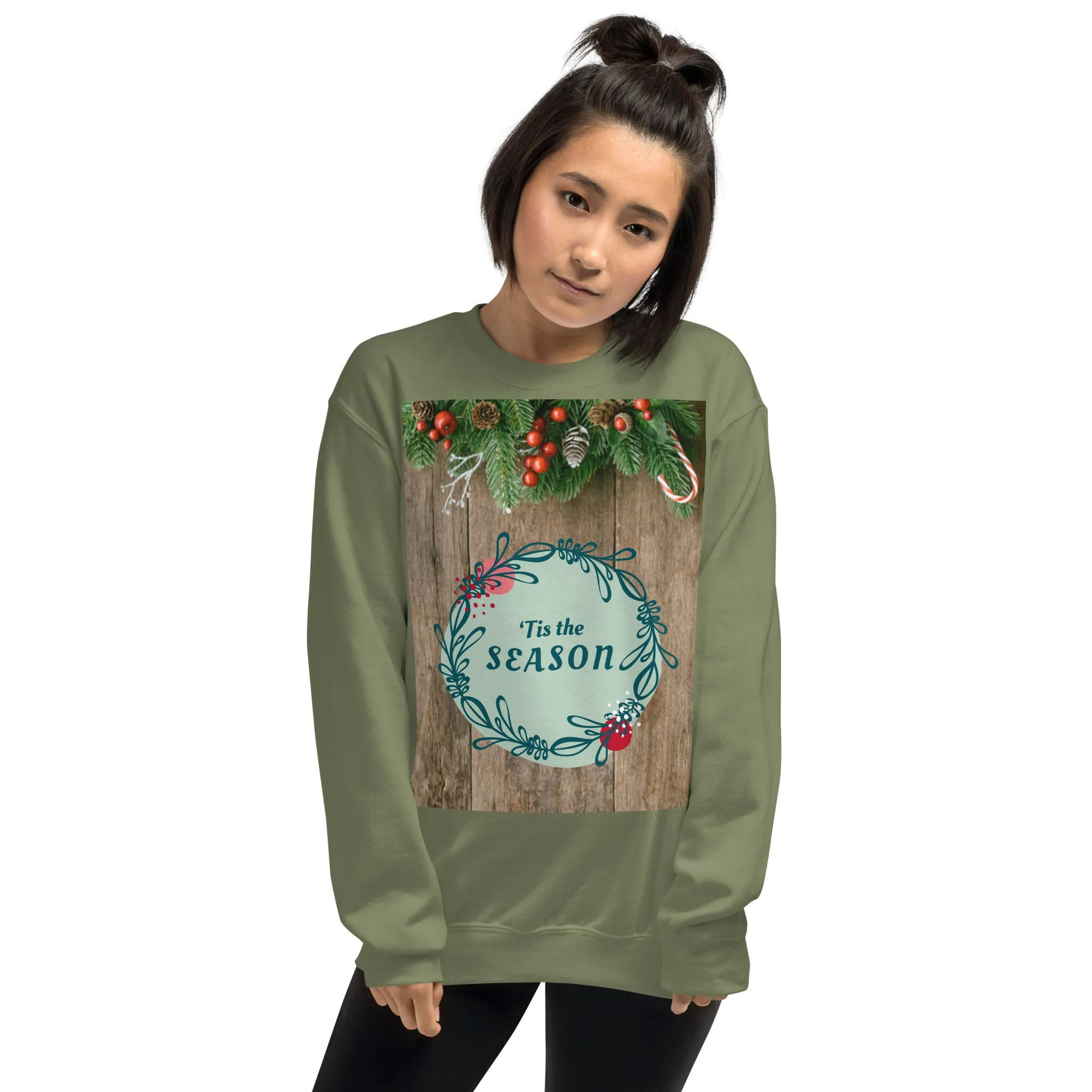 Tis The Season Christmas Sweatshirt (Glamourange Christmas Sweatshirt Womens)