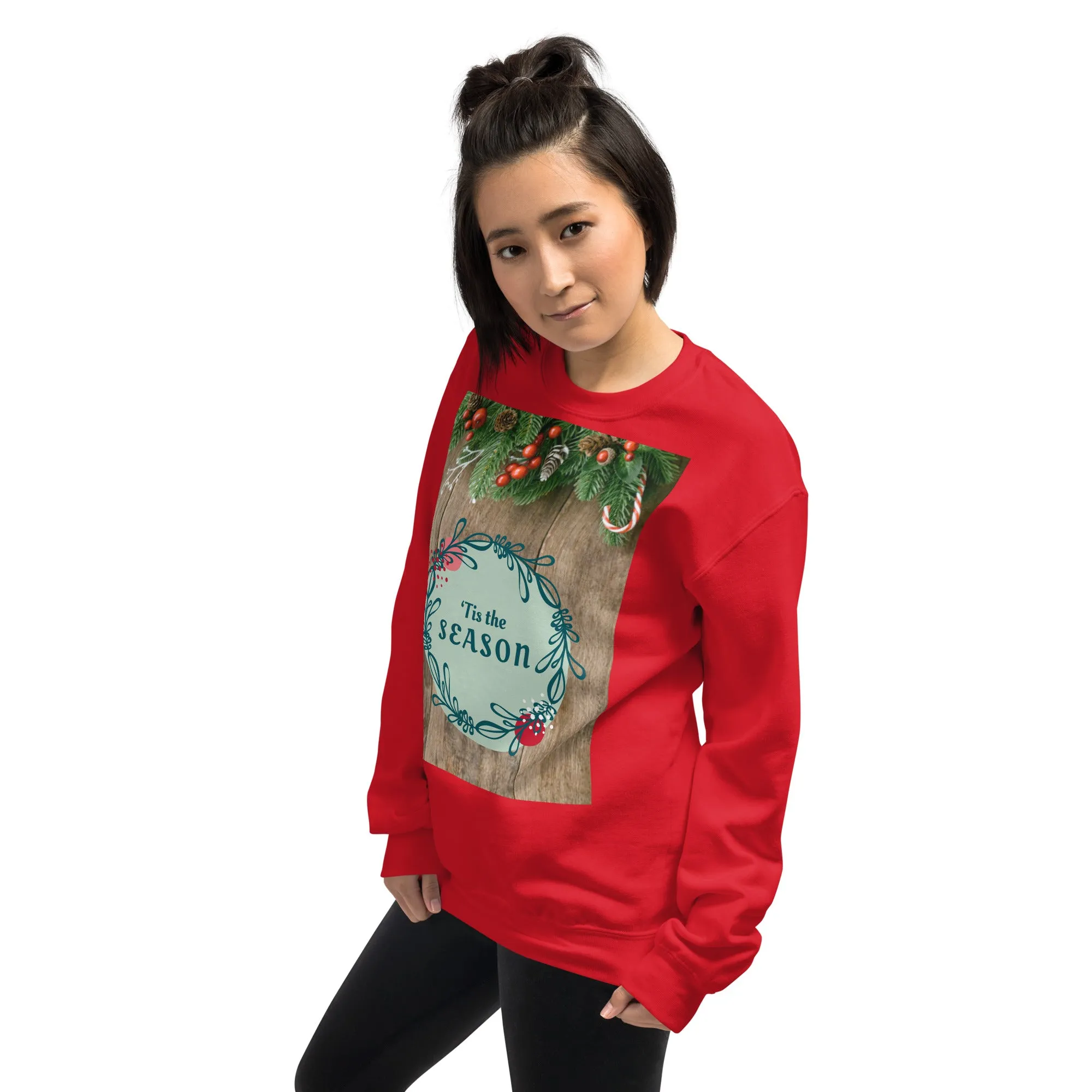 Tis The Season Christmas Sweatshirt (Glamourange Christmas Sweatshirt Womens)