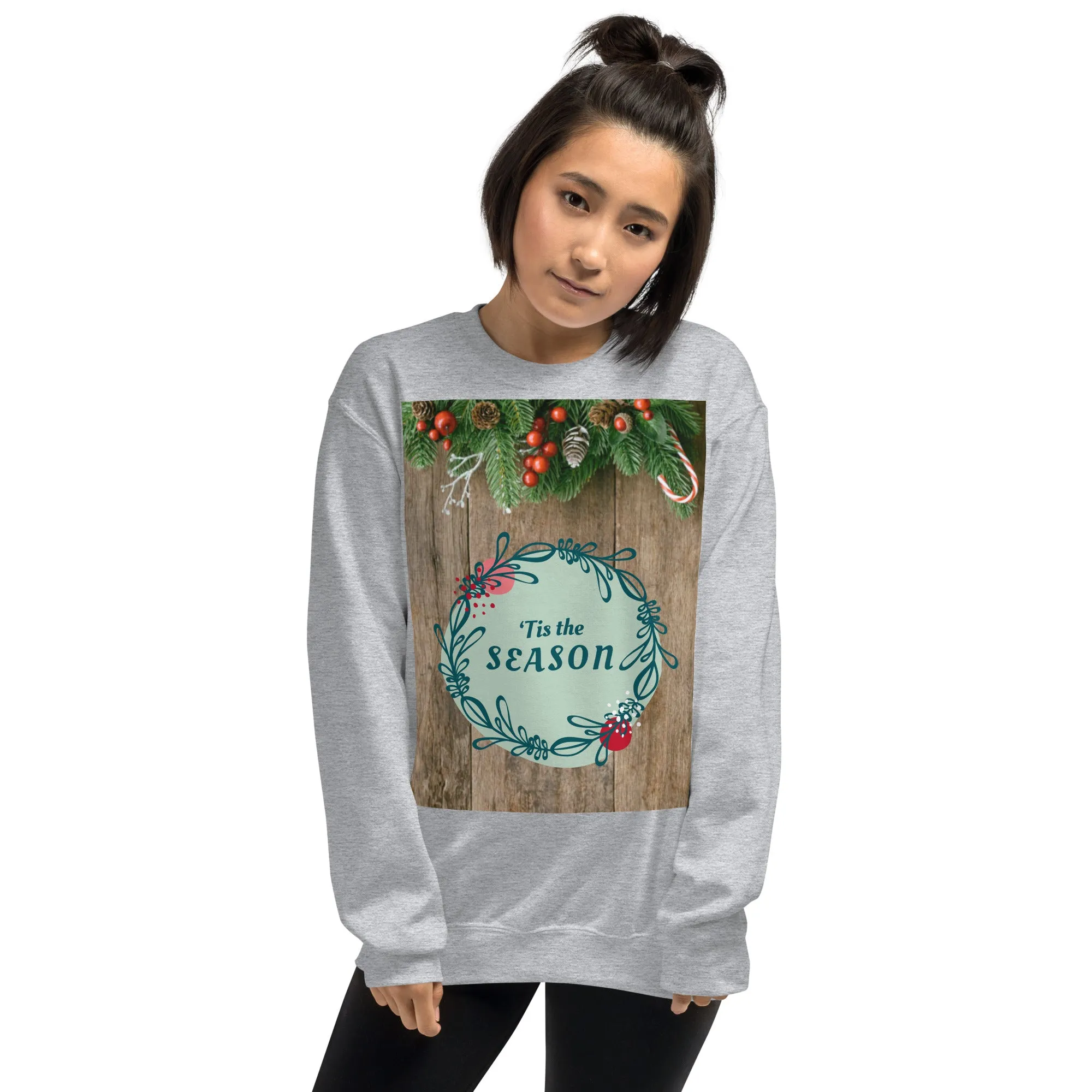 Tis The Season Christmas Sweatshirt (Glamourange Christmas Sweatshirt Womens)