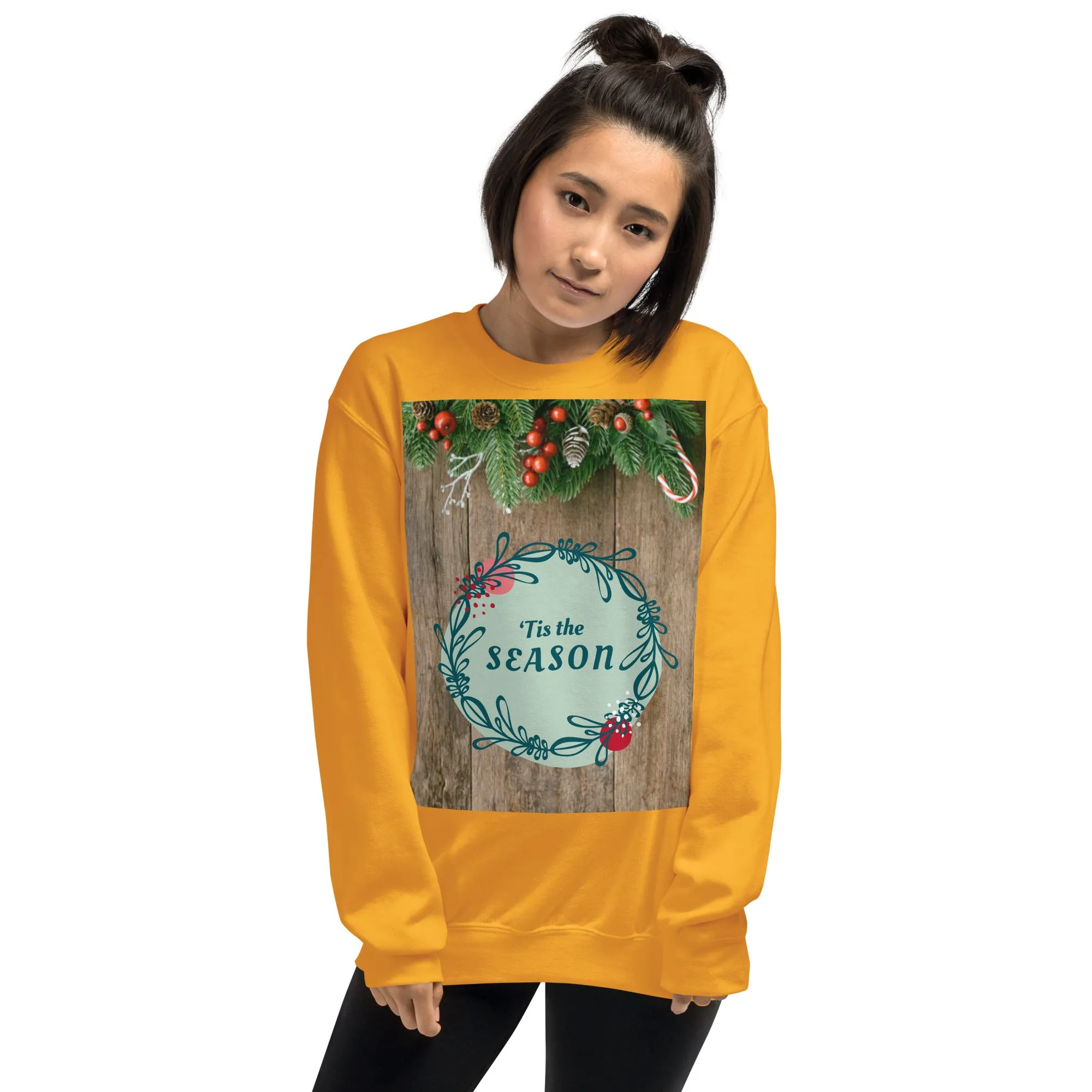 Tis The Season Christmas Sweatshirt (Glamourange Christmas Sweatshirt Womens)