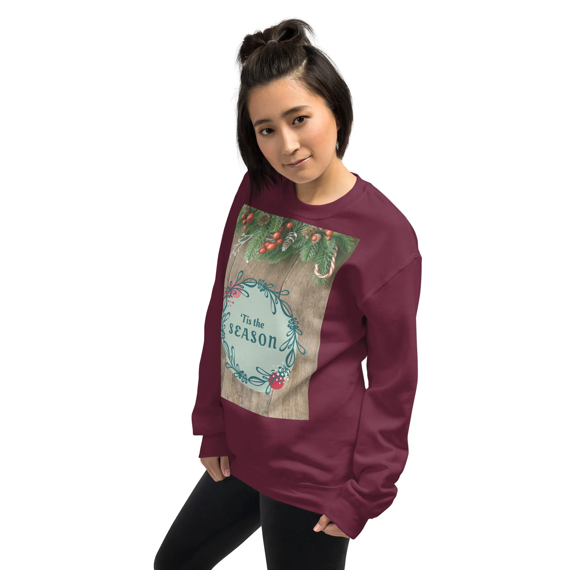 Tis The Season Christmas Sweatshirt (Glamourange Christmas Sweatshirt Womens)