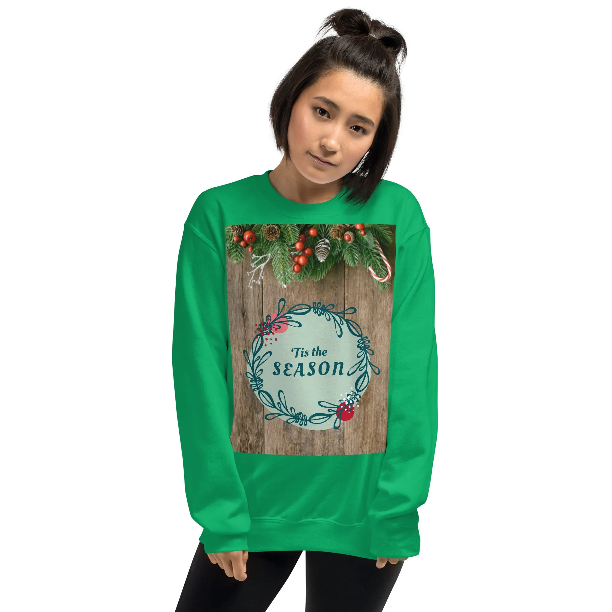 Tis The Season Christmas Sweatshirt (Glamourange Christmas Sweatshirt Womens)