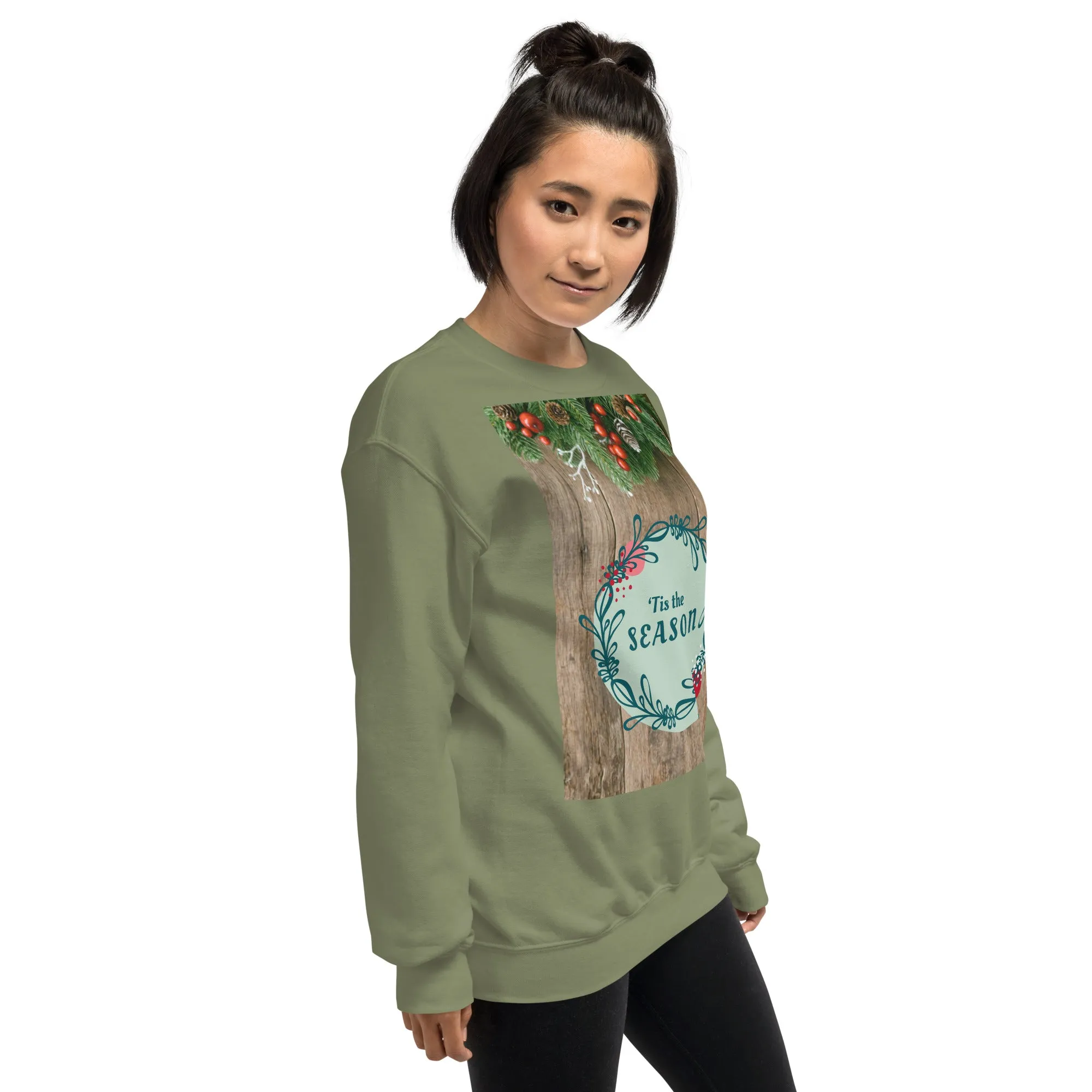 Tis The Season Christmas Sweatshirt (Glamourange Christmas Sweatshirt Womens)