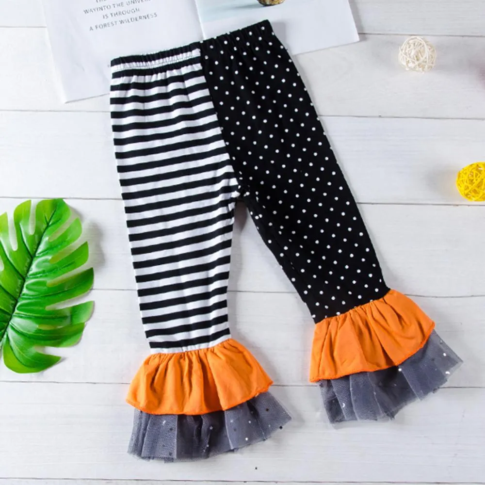 Toddler Girls Halloween Top & Stripe Polka Dot Pants Wholesale Girls