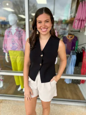 Total Class Act Black Knit Sweater Vest
