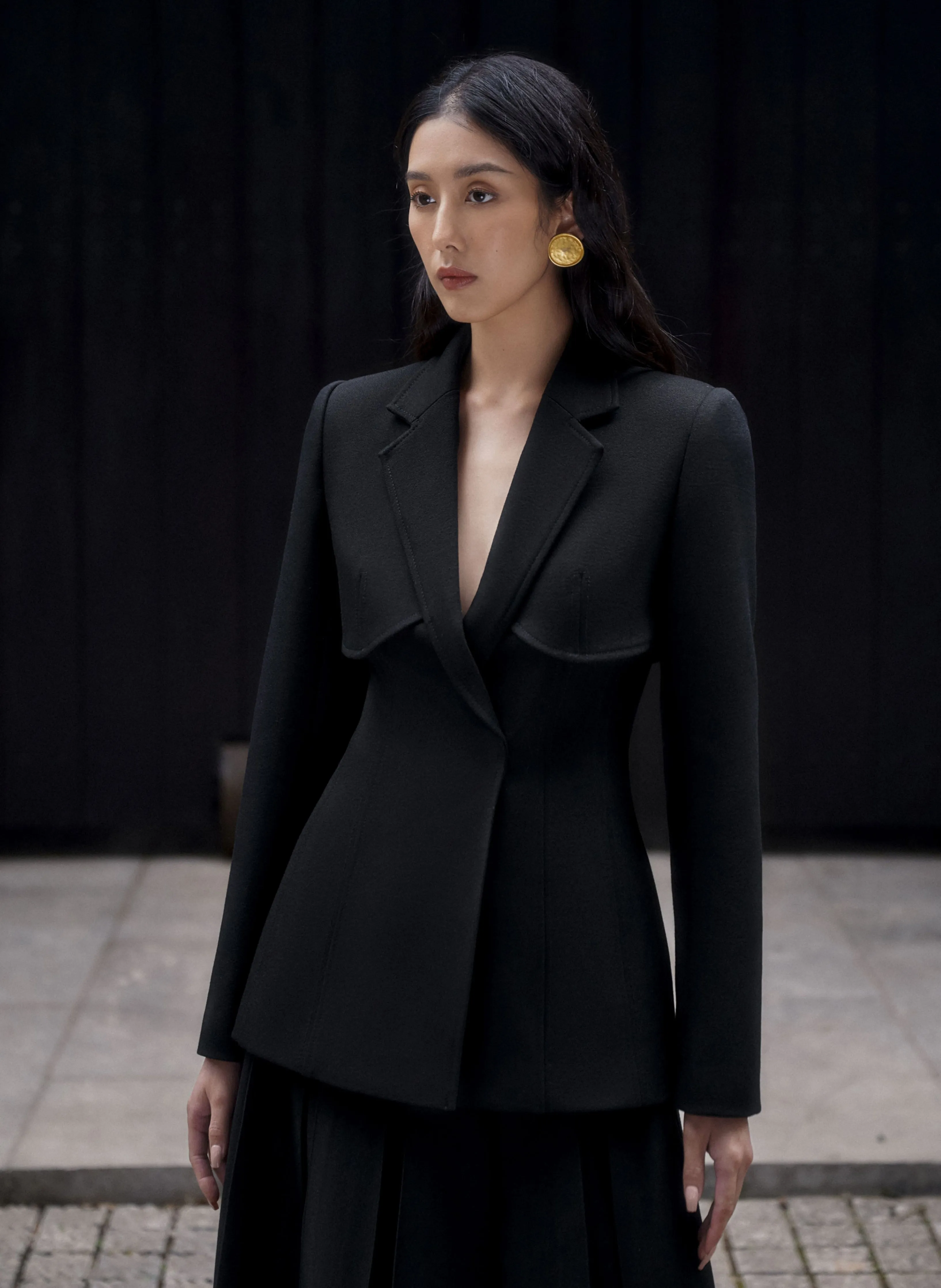 Two-Layers Cup Suit Blazer
