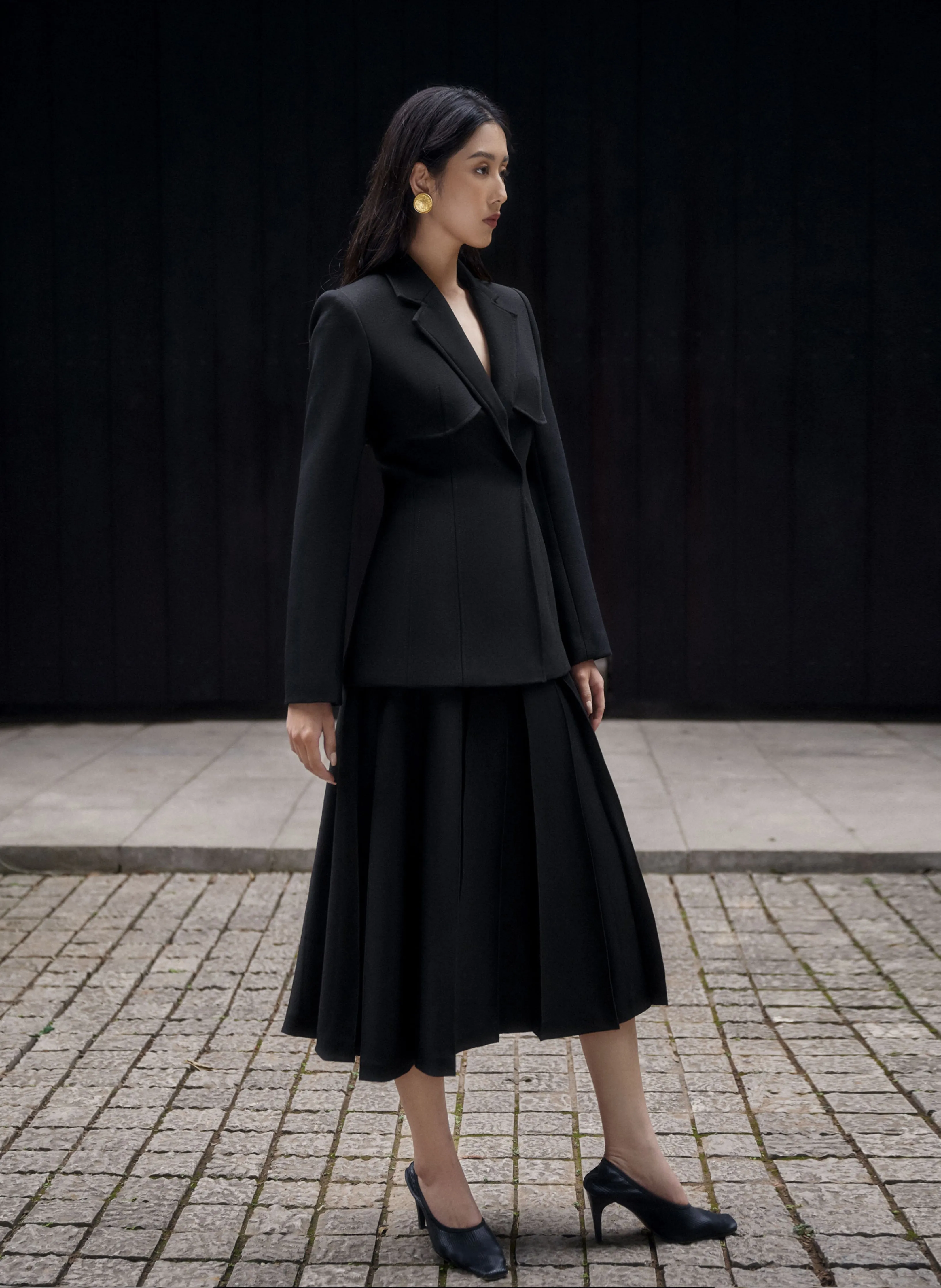 Two-Layers Cup Suit Blazer
