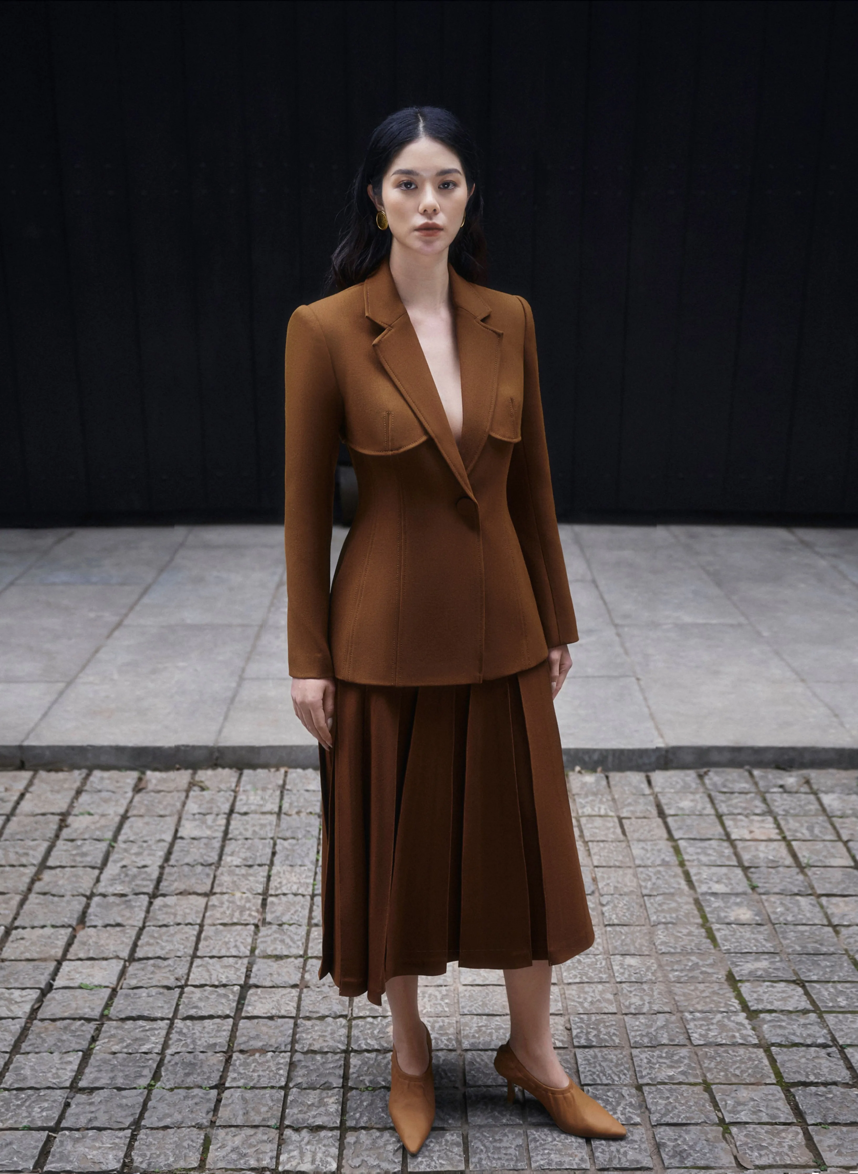Two-Layers Cup Suit Blazer