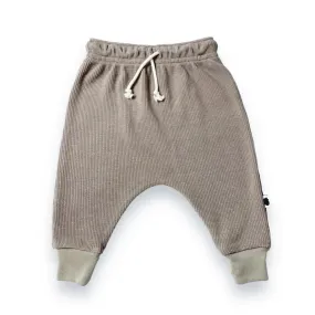 Waffle Harem Pant - Taupe