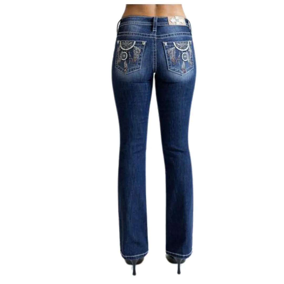Women's Dream Catcher Mid Rise Bootcut by Miss Me M9351BV