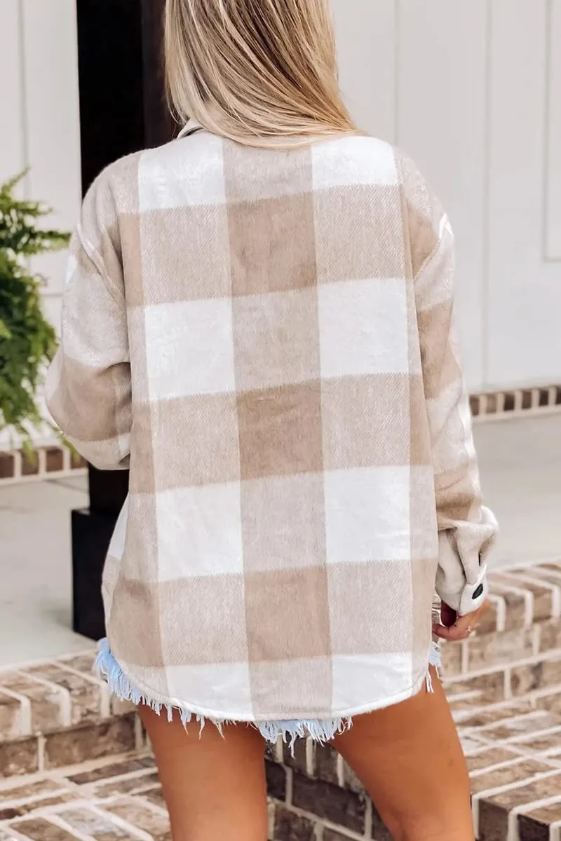Womens Fall Outfits Fashion Clothes Shackets Flannel Plaid Button Down Long Sleeve Shirts Jackets 2024