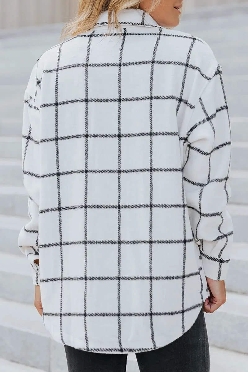Womens Fall Outfits Fashion Clothes Shackets Flannel Plaid Button Down Long Sleeve Shirts Jackets 2024