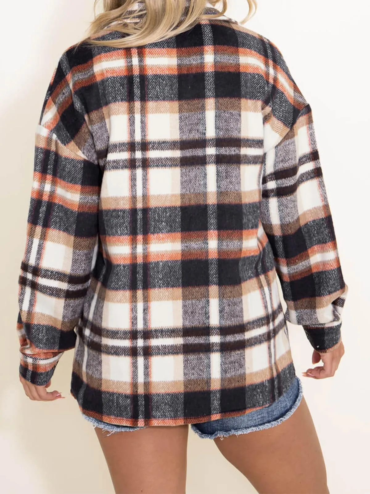 Womens Fall Outfits Fashion Clothes Shackets Flannel Plaid Button Down Long Sleeve Shirts Jackets 2024