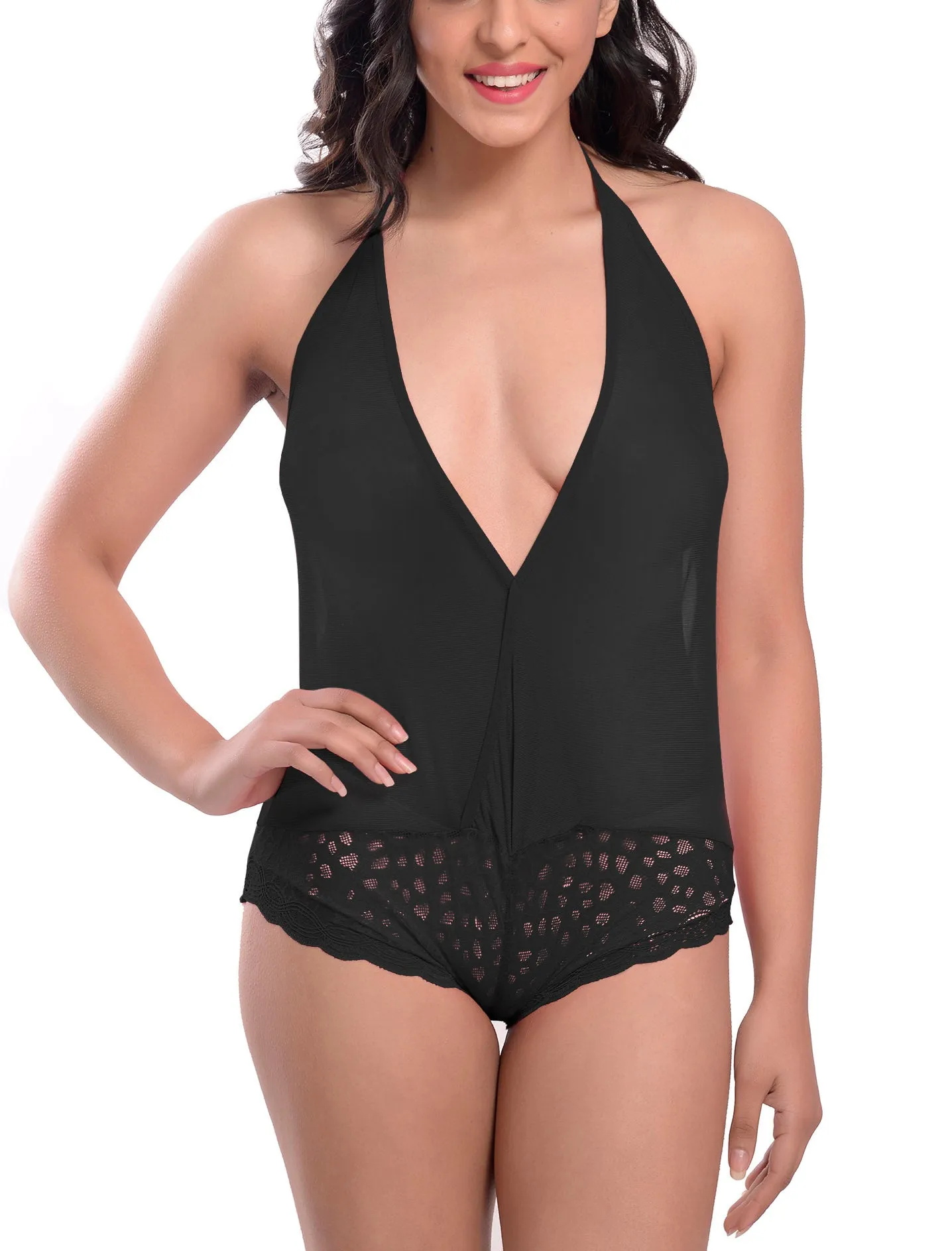 Xs and Os Women One Piece Lace Lingerie set
