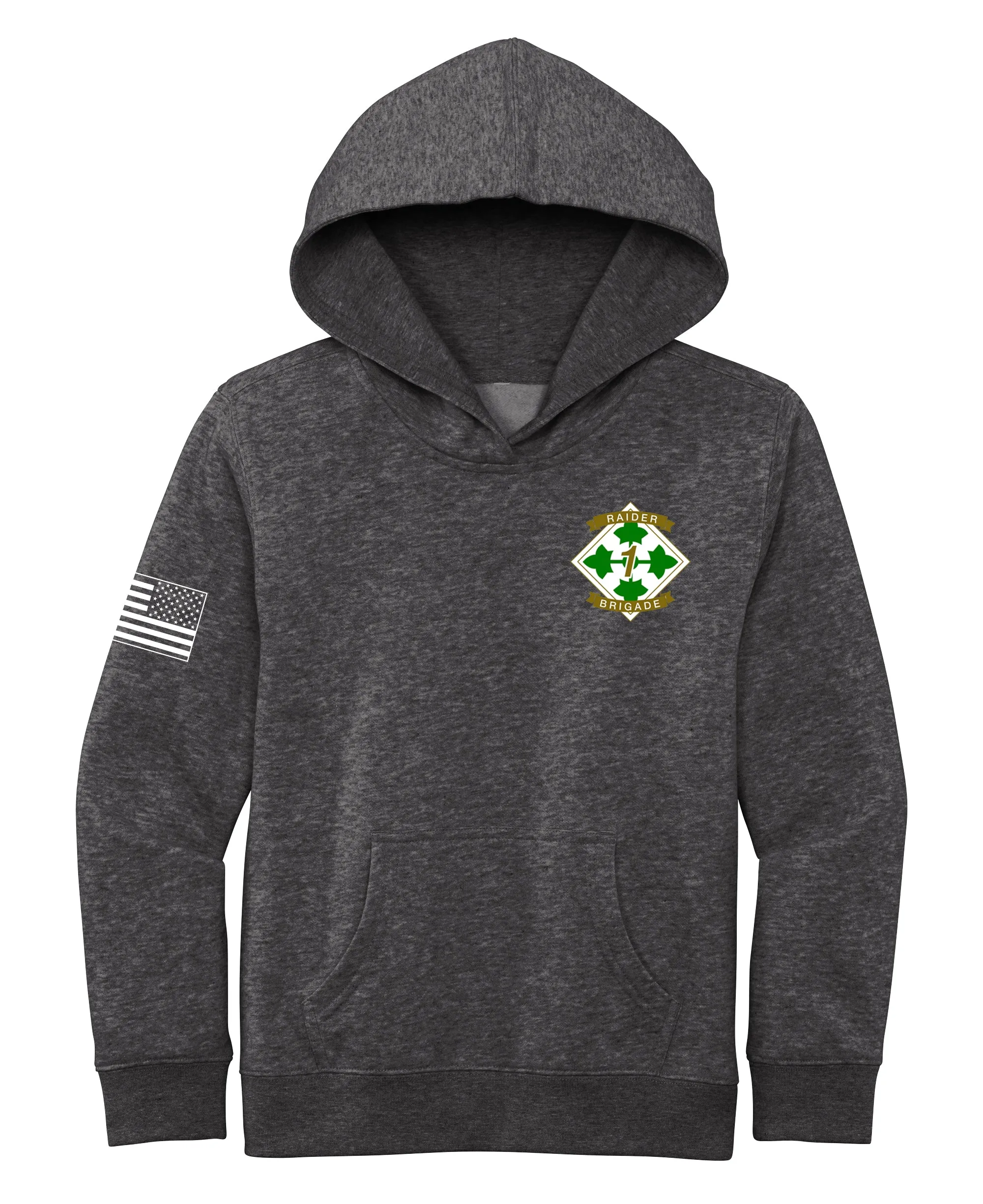 Youth Unisex Grey Hoodie Sweatshirt (Color Design).