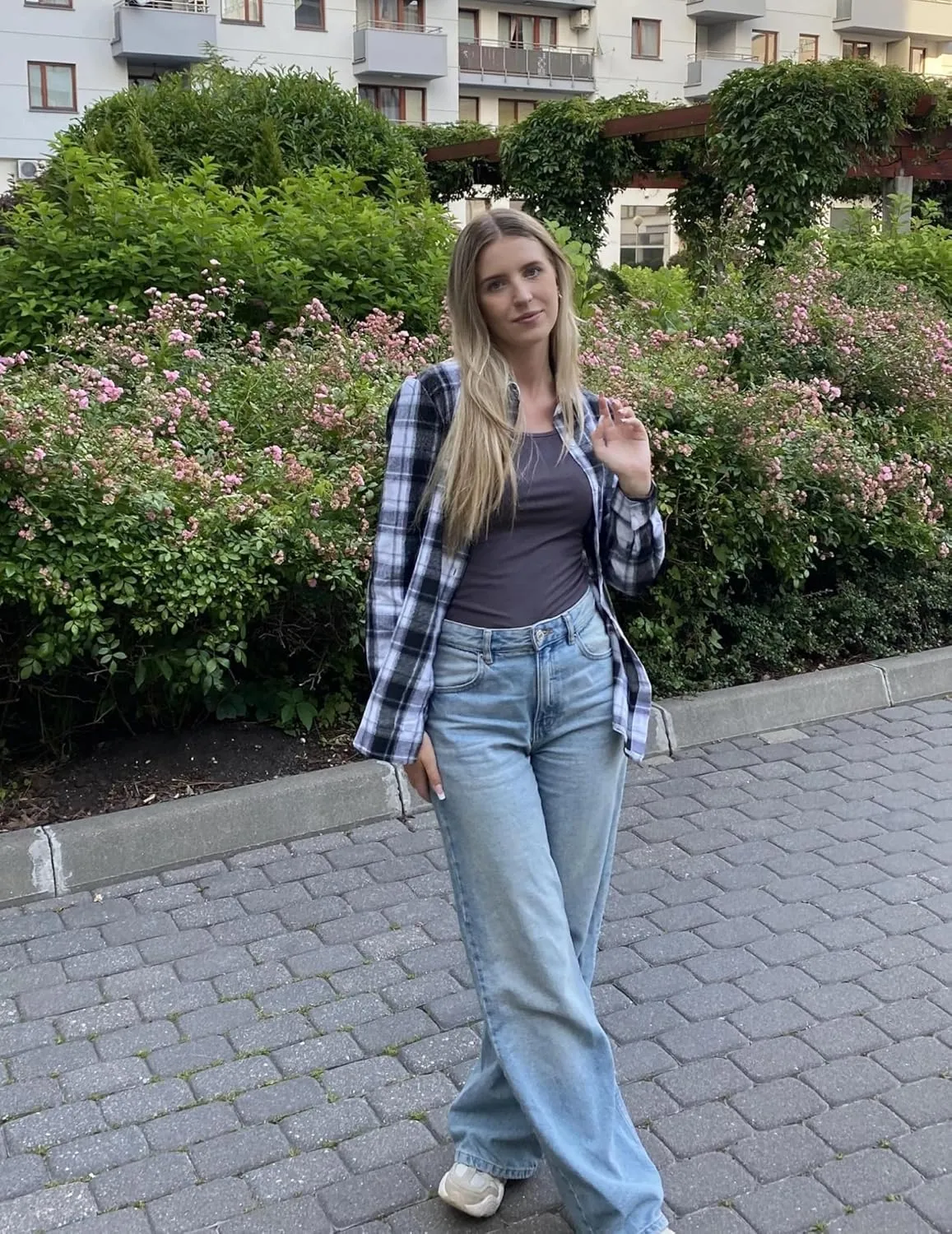 Zeagoo Flannel Shirt Women Button Down Long Sleeve Plaid Shirts