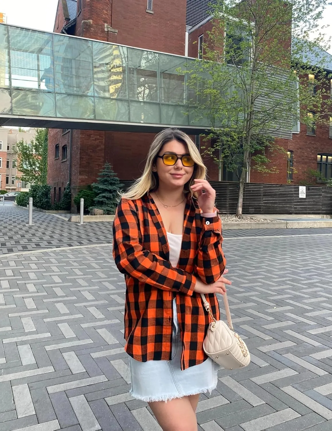 Zeagoo Flannel Shirt Women Button Down Long Sleeve Plaid Shirts