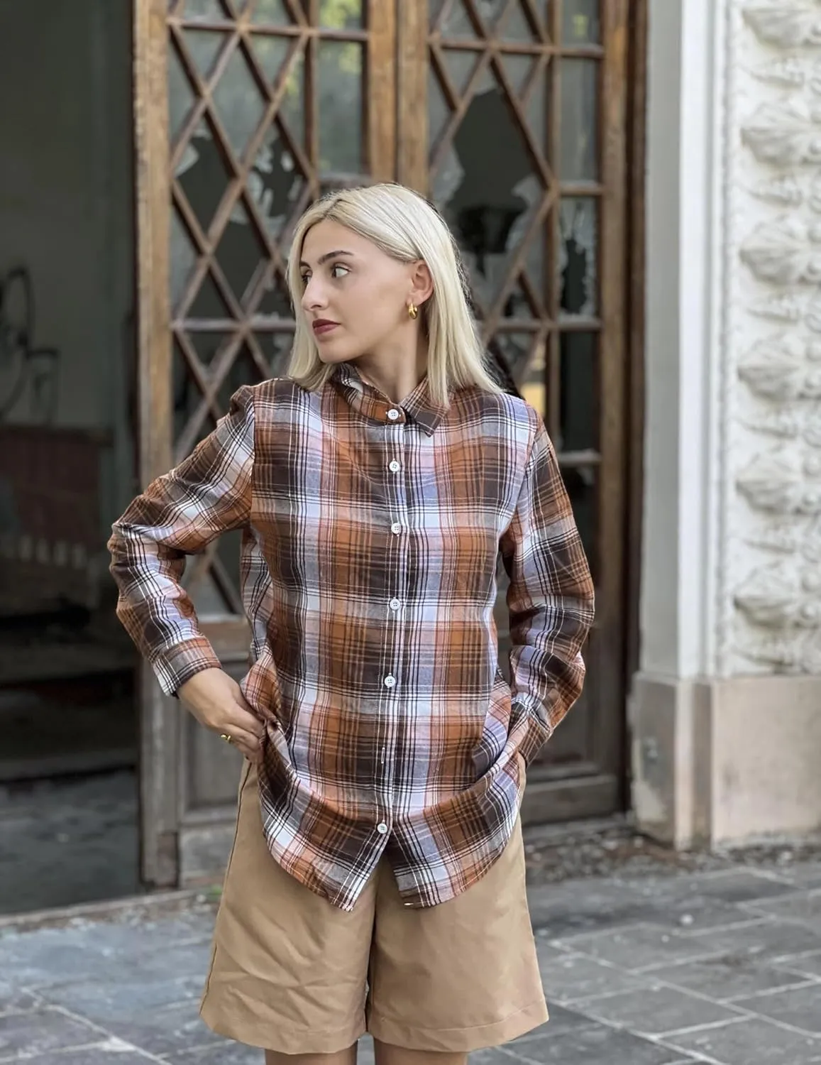 Zeagoo Flannel Shirt Women Button Down Long Sleeve Plaid Shirts