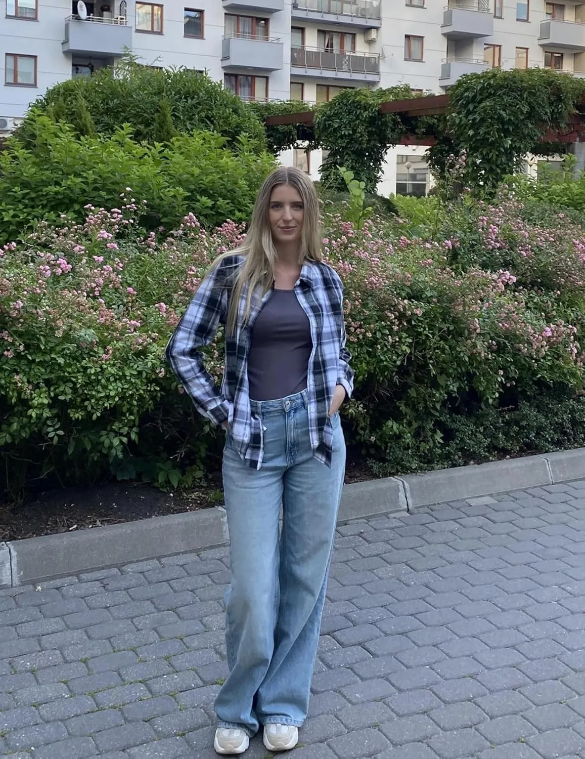 Zeagoo Flannel Shirt Women Button Down Long Sleeve Plaid Shirts