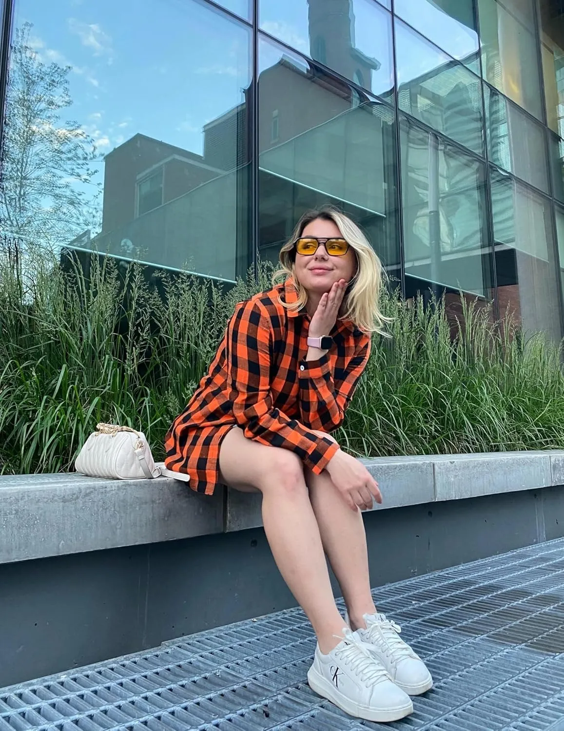 Zeagoo Flannel Shirt Women Button Down Long Sleeve Plaid Shirts