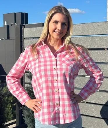 Zeagoo Women's Long Sleeve Button Down Flannel Shirts Plaid Shacket