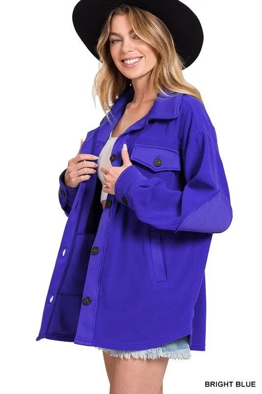 Zenana Clothing Oversized Basic Fleece Shacket