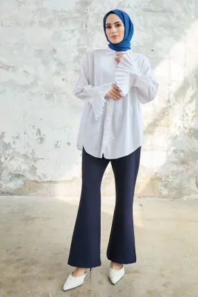 ZRF Women Spanish Flared Pants - Navy Blue - Corsico